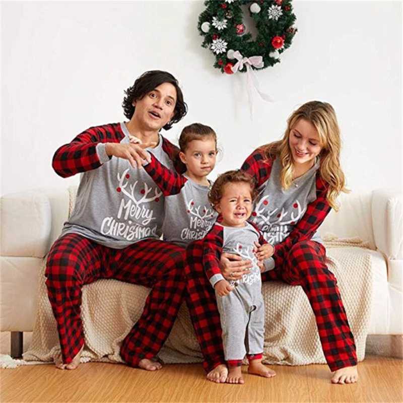 Family Christmas Matching Pajama Set 2023 Christmas Adult Childrens Pajama Baby Pajama Happy Christmas Family Matching Set W241008