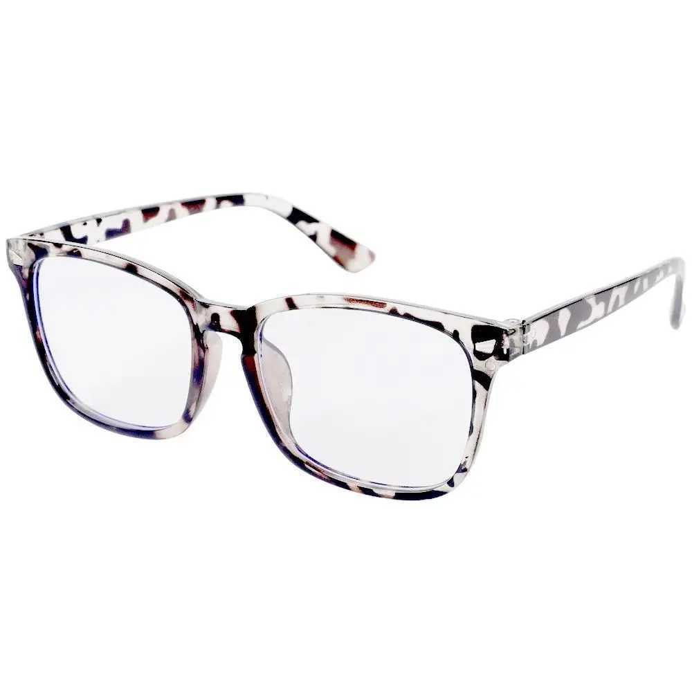 Portable Blue Light Blocking Glasses Black Leopard Square Frame Eyeglasses Men and Women Anti Blue Ray Office Computer GogglesX241008