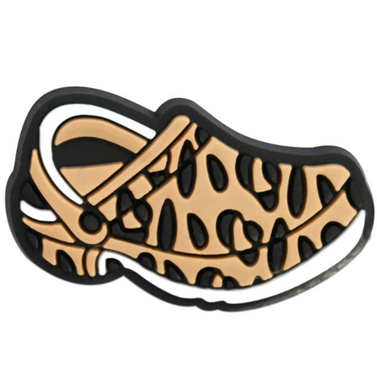 New Leopard print shoe flower DIY shoe accessories pvc soft hole shoe charms decoration buckle for clog bracelet wristband gift
