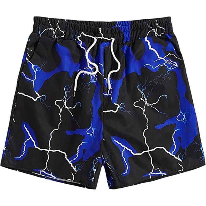 Thunder Lightning Graphic Shorts 3D Printed Hip Hop y2k Board Shorts Summer Hawaiian Swimsuit Cool Surfing SwimsuitW240713