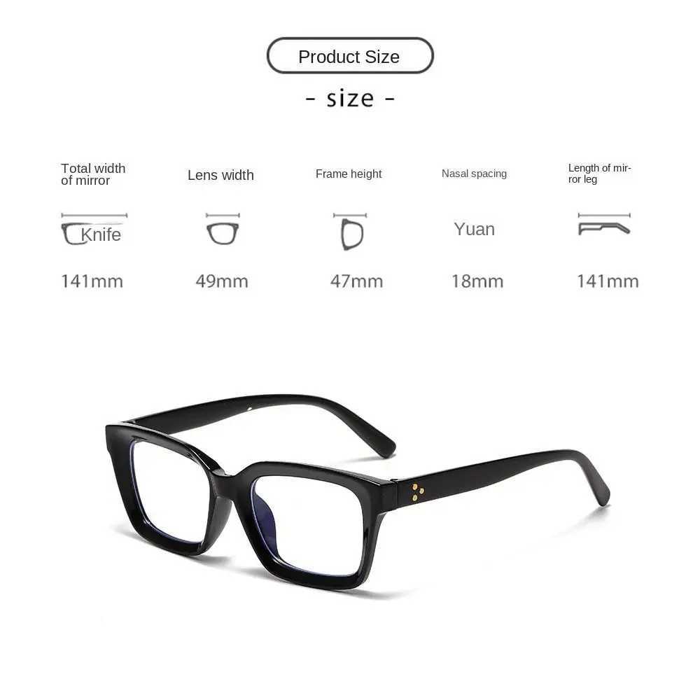 Large Frame Oversized Square Glasses Ins Flat Light Glasses Myopia Glasses Anti Blue Light Glasses Transparent EyeglassesX241008