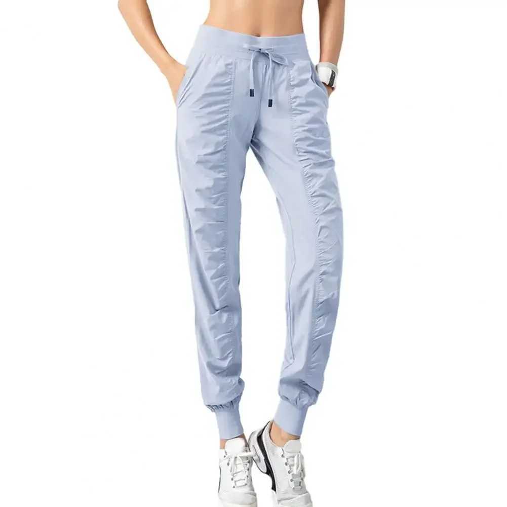 Stylish High Waist Drawstring Soft Breathable Fabric Ankle-banded Loose for Sports Women Pants Comfortable Womens Cargo PantsX241008