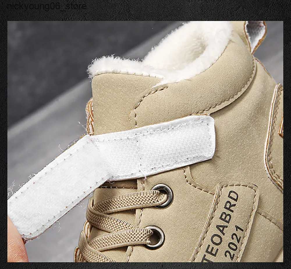 Boots Winter Snow Boots For Children 2024 Trend Fashion Plush Cotton Shoes Thick Warm Teenager Faux Fur Boots For Kids L240910