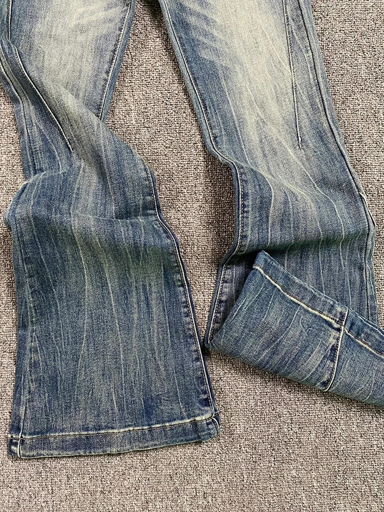 Womens Blue Jeans Vintage Korean Baggy Cowboy Pants Harajuku Wide Denim Trouser 90s Aesthetic Y2k 2000s Trashy Emo Clothes 2023 241007