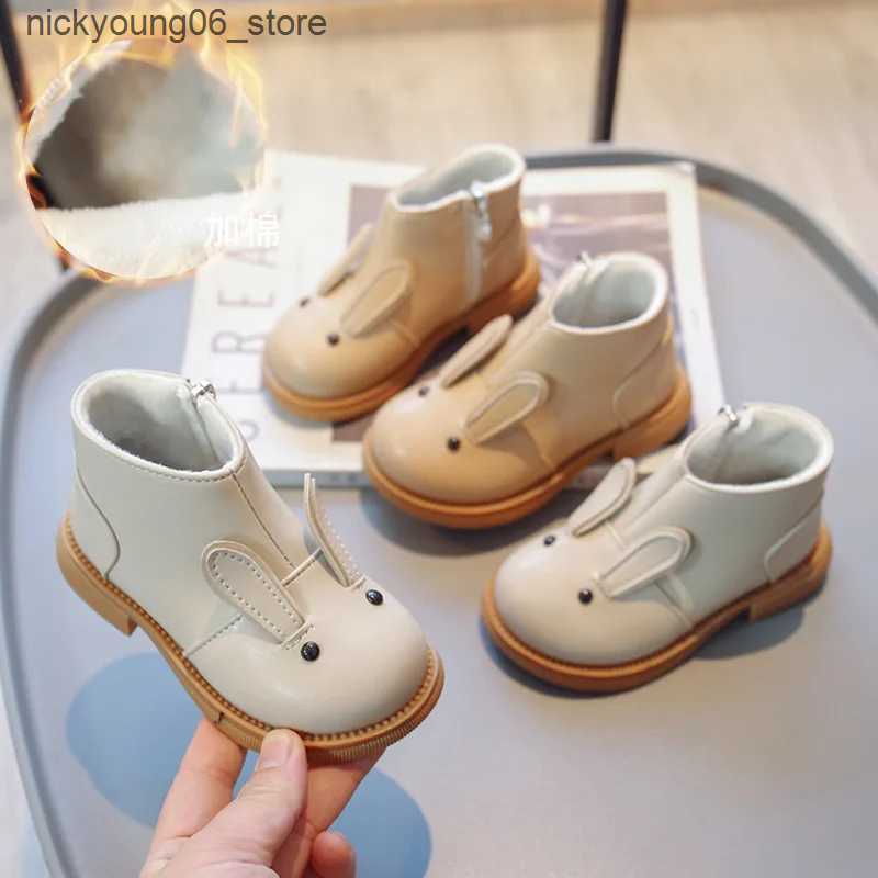 Boots Zapatos Nia Suede Kid Boot 2023 Winter Soft Sole Girl Ankle Boot Fashion Princess Boot Thickened Leather Boot Kids Shoe Botines L240910