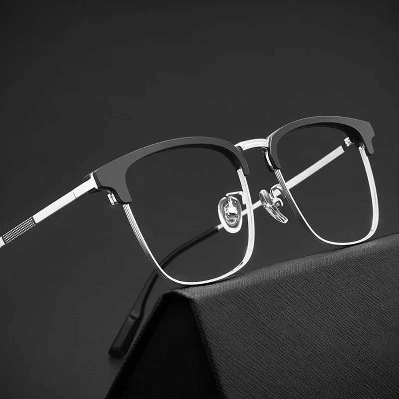 Optical Glasses Frame for Men 2023 New Arrival Fashion Super Light Weighted Pure Titanium Eyeglasses Male Prescription EyewearX241008
