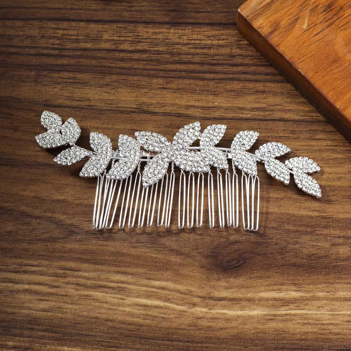 Bridal Wedding Hair Accessories Crystal Silver Hair Comb Suitable for Women Bridal Headwear Party Jewelry Bridal Maid Gift W241007