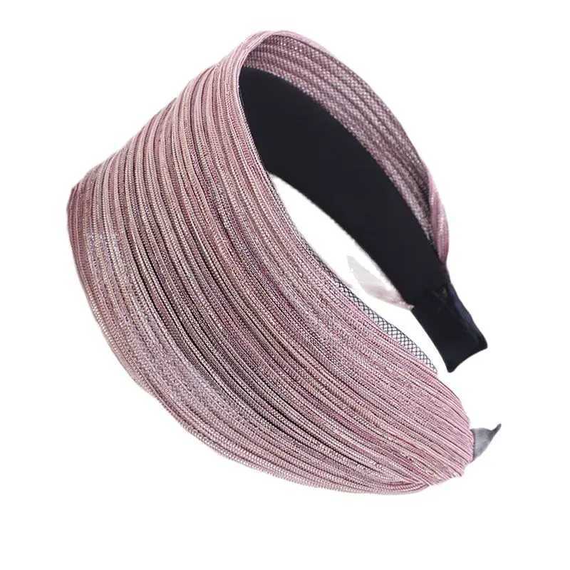 Wide womens headband simple chiffon yarn headband womens adult hair accessories W241007