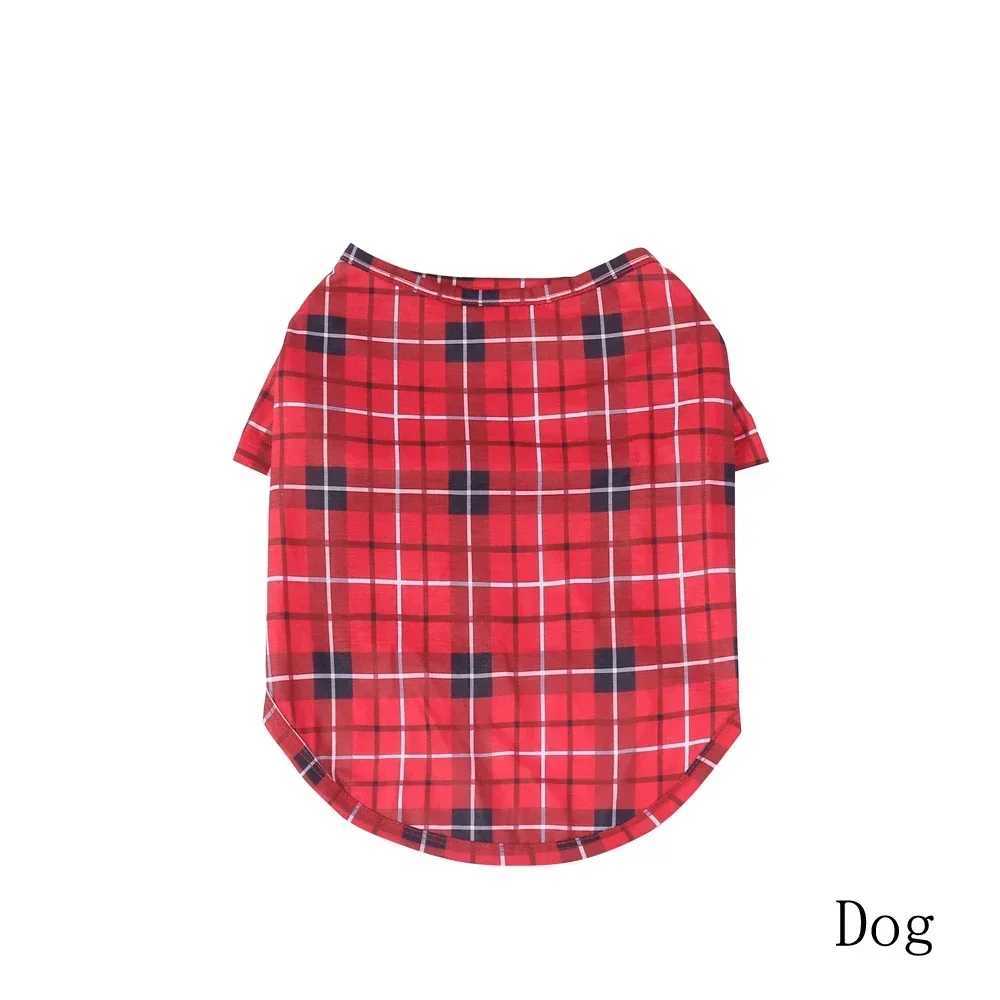 Christmas Pajamas Parent-child Matching Outfits Plaid Print Shirt+Pants 2 Pieces Suit Baby Dog Romper Sleepwear Xmas Family LookXJ241008