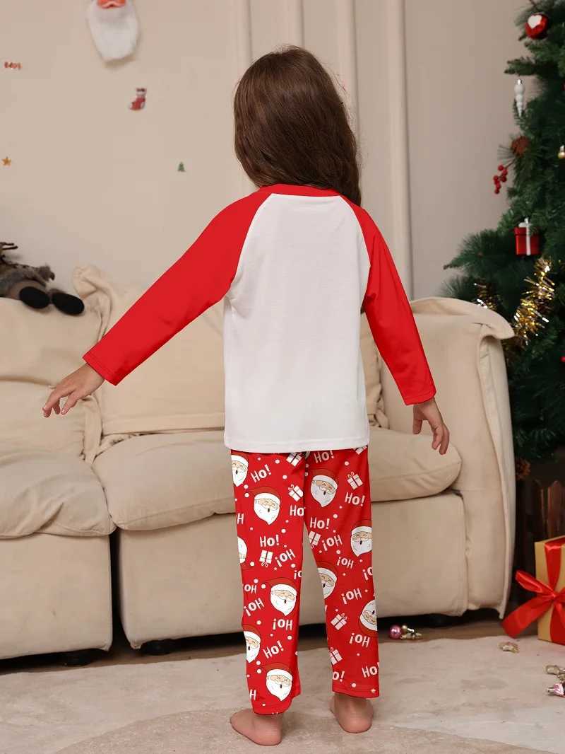 Xmas Family Matching Pajamas Set Santa Claus HO Printed Adult Kid Baby Family Matching Outfits 2025 Christmas Family Pjs W241008