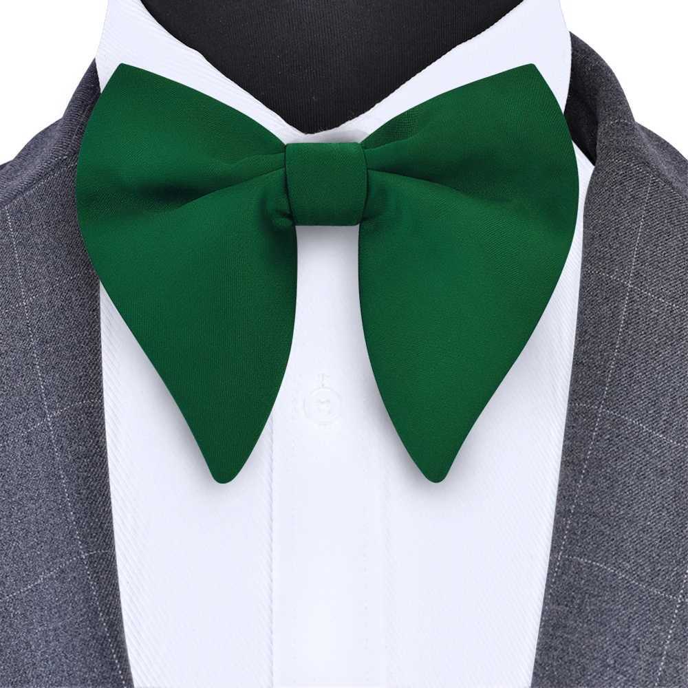 Classic silk pure green red black large bow tie suitable for mens fashionable bow parties business offices wedding gift accessories W241007