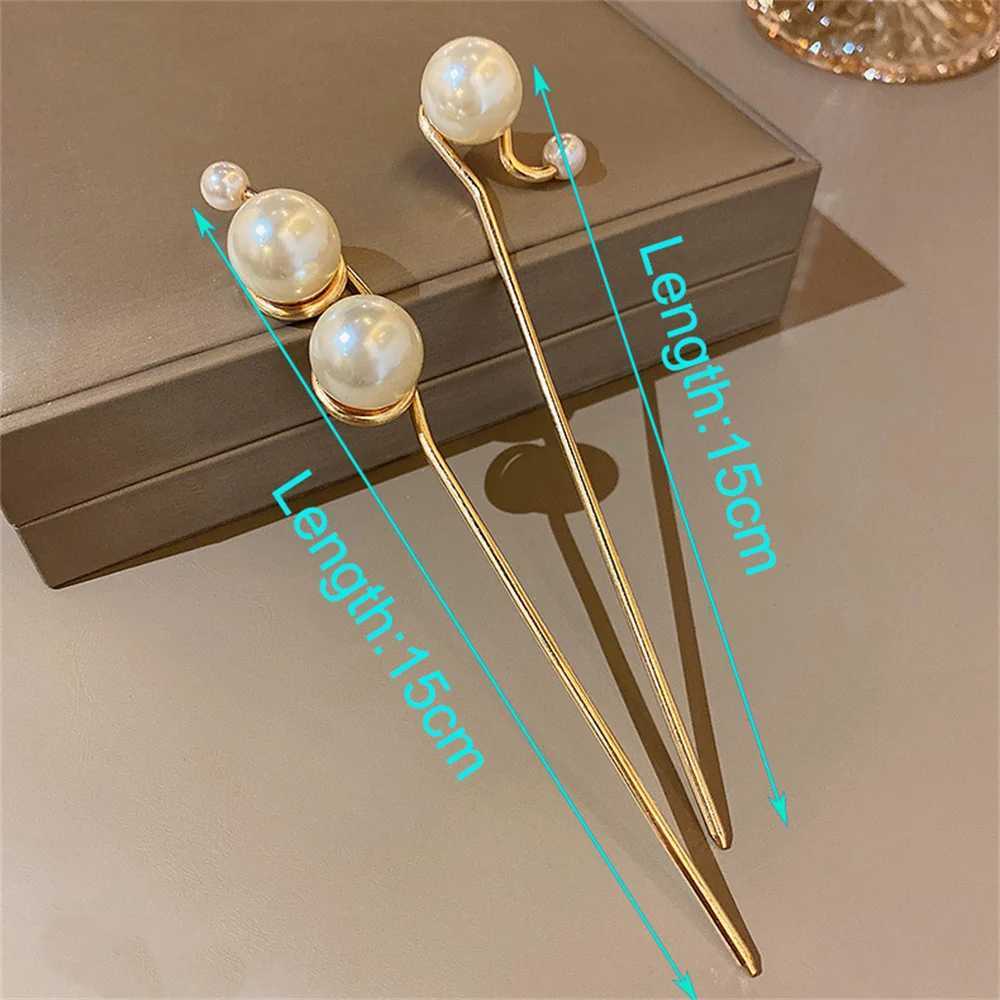 Luxury imitation pearl winding retro conical hair clip womens hair clip with needle wearing wedding headwear wholesale W241007