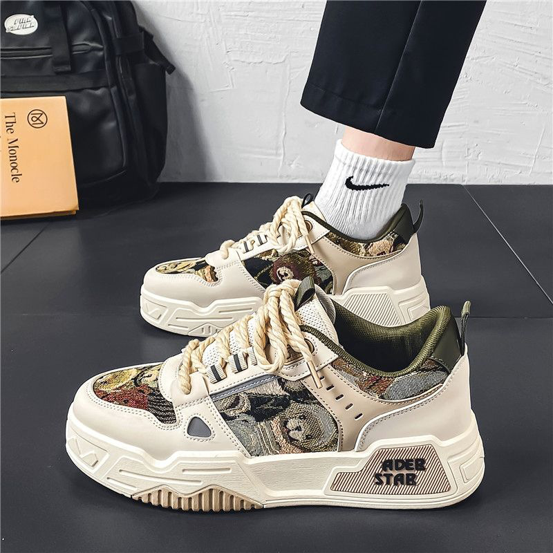 2024 New Free Shipping Casual Shoes Men's Shoes Breathable Versatile Casual Sports Thick soled Increased Canvas Size 39-44