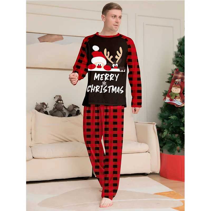 Family Christmas Set Pajama Competition 2024 Christmas Elk Adult Children Mother Daughter Appearance Pajama Childrens Casual Clothing Pjs Clothing W24