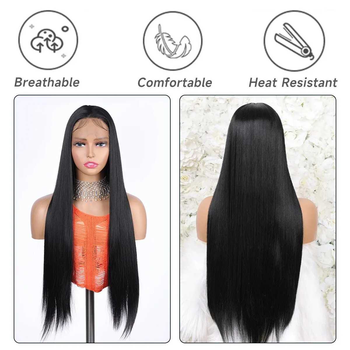 Vearda 13*4 Lace Front Synthetic Wig for Women - 150% Density Natural Looking Daily UseXJ241008