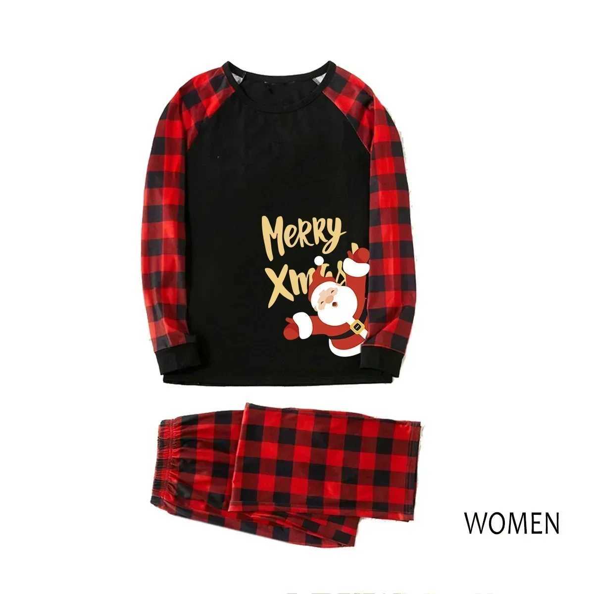 Merry Xmas Santa Print Pajamas Set Parent-child Matching Outfits Soft Boys Girls Clothes Baby Dog Romper Christmas Family LookXJ241008
