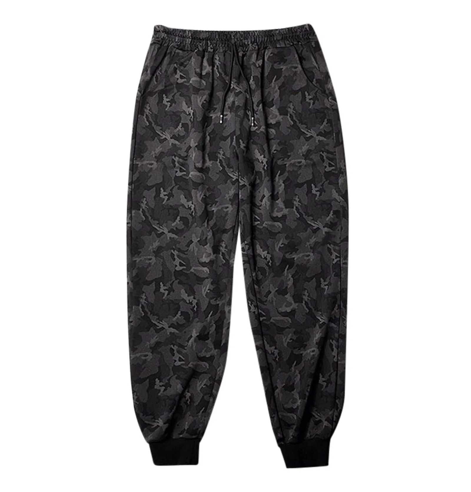 Cotton-Padded Trousers Winter Sports Velvet Camouflage Trousers Thick Loose Bound Sports Trousers Soft Sports Pants Jogging PantX241008