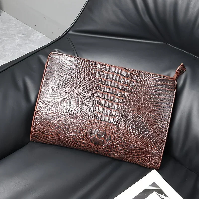 Pattern MenWomen Clutch Bags Business Bag iPad Handbags Pu Leather Envelope Bag Male Wallet 240924