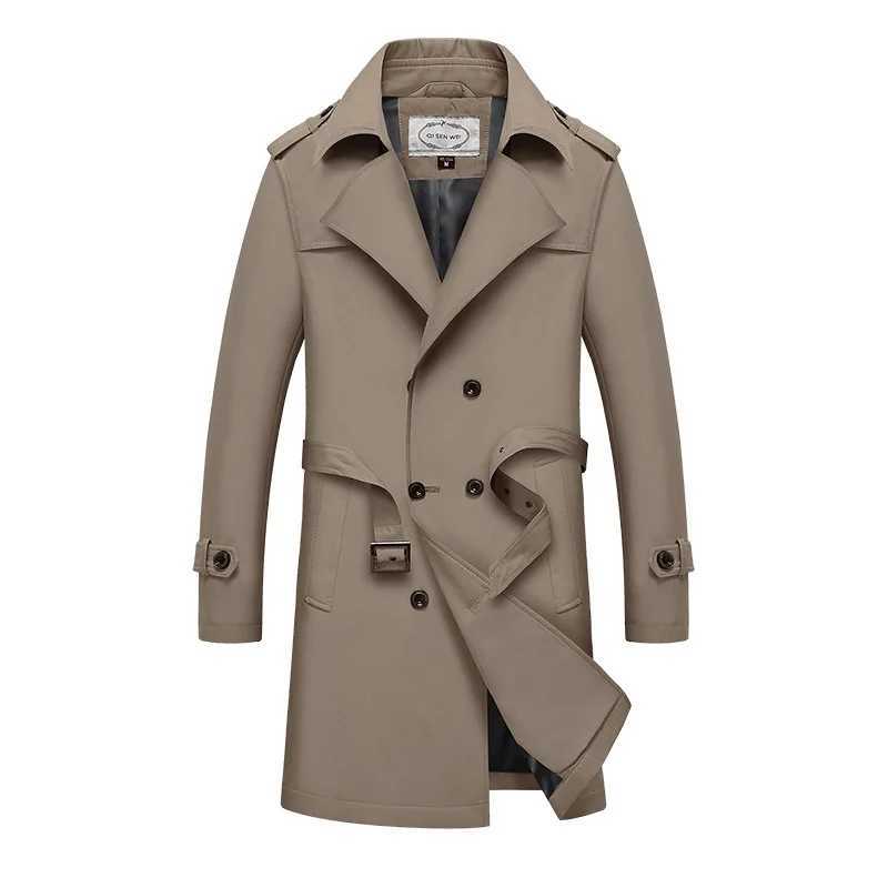2023 new windproof jacket mens autumn and winter European version long velvet business casual jacket mens jacket luxury W241007