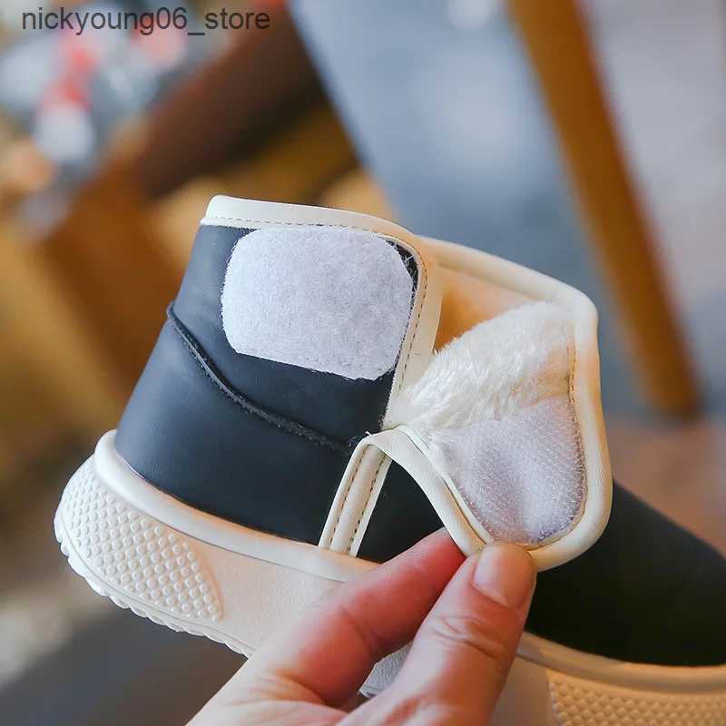 Boots Children Snow Boot Winter Shoe for Girl Kid Plush Insulation Cotton Shoe Fashionable Ankle Boot Thick Cotton Boot Bota Para Nia L240910