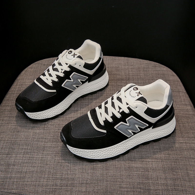 Running Shoes for Women Black Brown Grey Comfortable Mesh Sport Shoes Jogging Tennis Platform Sneakers