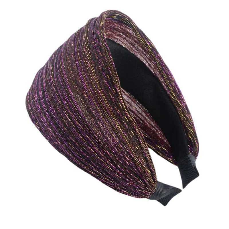Wide womens headband simple chiffon yarn headband womens adult hair accessories W241007