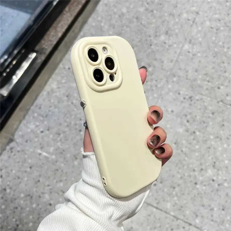 Luxury Case Candy Color soft silicone phone case suitable for iPhone 16 Pro Max 15 14 13 12 11 Plus X XS XR shock-absorbing bumper lens protective cov