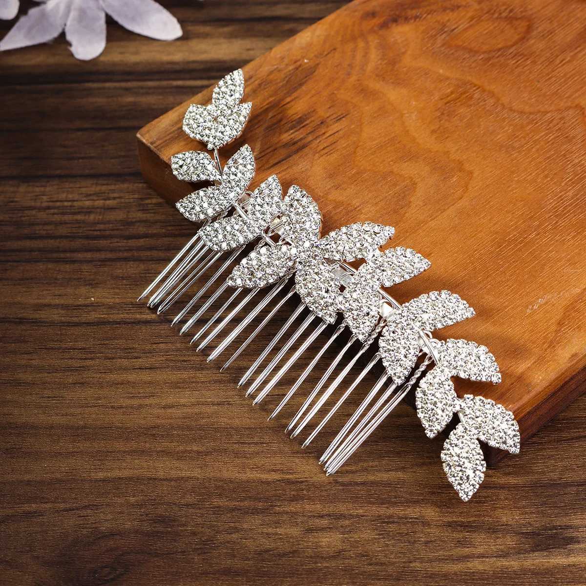 Bridal Wedding Hair Accessories Crystal Silver Hair Comb Suitable for Women Bridal Headwear Party Jewelry Bridal Maid Gift W241007