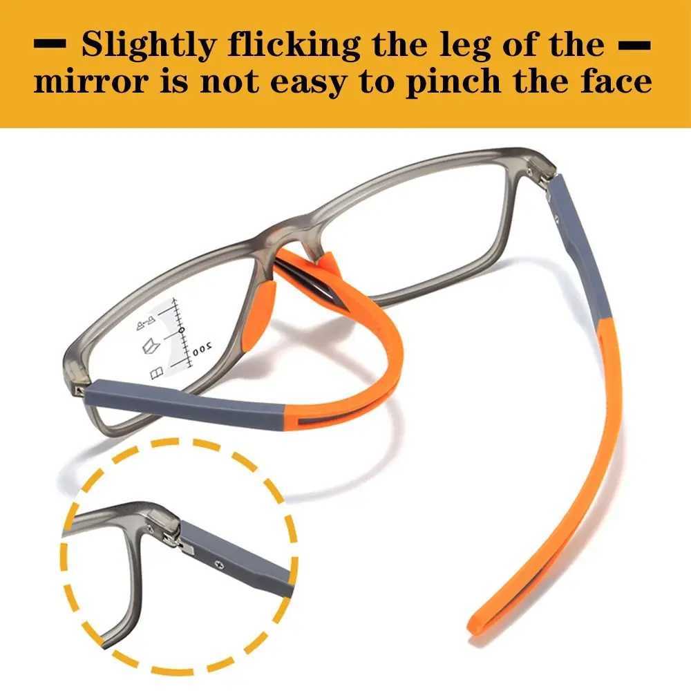 Multifocal Progressive Reading Glasses TR90 Frame Men Women Anti-blue Light Sports Eyeglasses Ultralight Bifocal PresbyopiaX241008