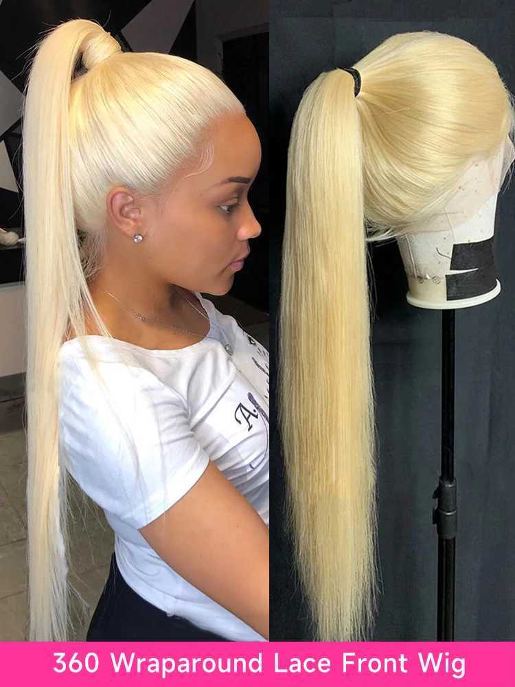 Hd Transparent 613 Blonde 13x4 13x6 360 Lace Front Human Hair Wig Pre Plucked Bone Straight Lace Frontal Wig 180 210 250 DensityXJ241008