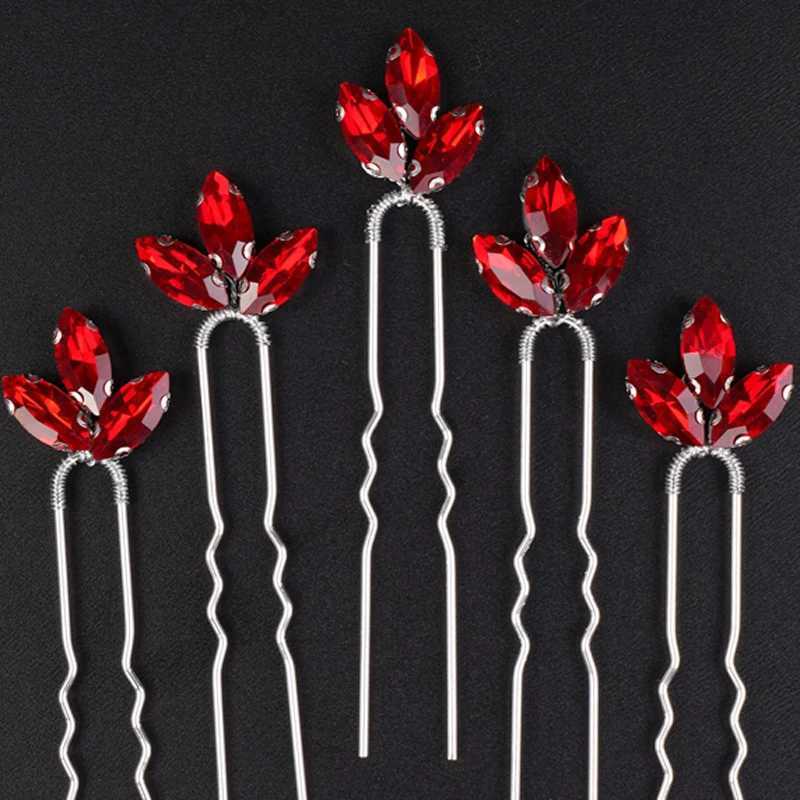 5 Rhinestone Small Simple Bridal Hair Clips Silver Bridal Hair Accessories for Women and Girls Wedding Hair W241007