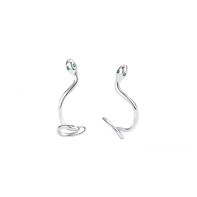Pure sier needle snake shaped earrings for women, earrings, internet celebrity temperament, niche design, style new item