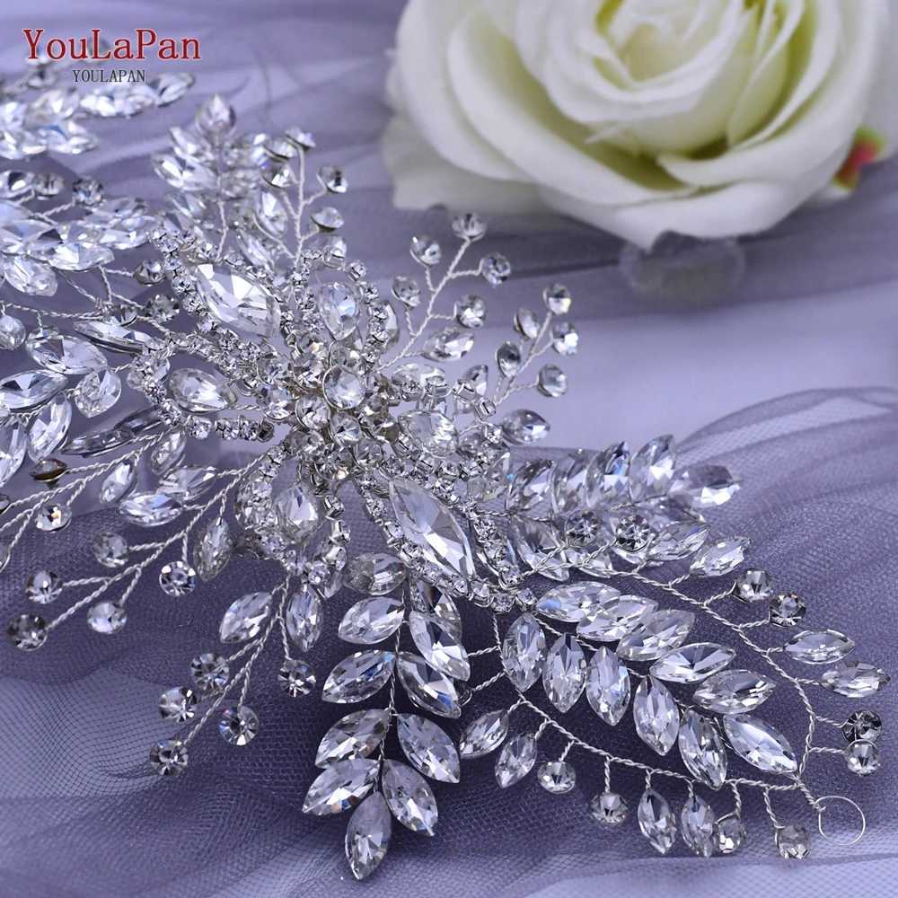 YouLaPan Rhinestone Wedding Headwear Womens Luxury Hair Accessories Bridal Headwear Wedding Headwear HP409 W241007