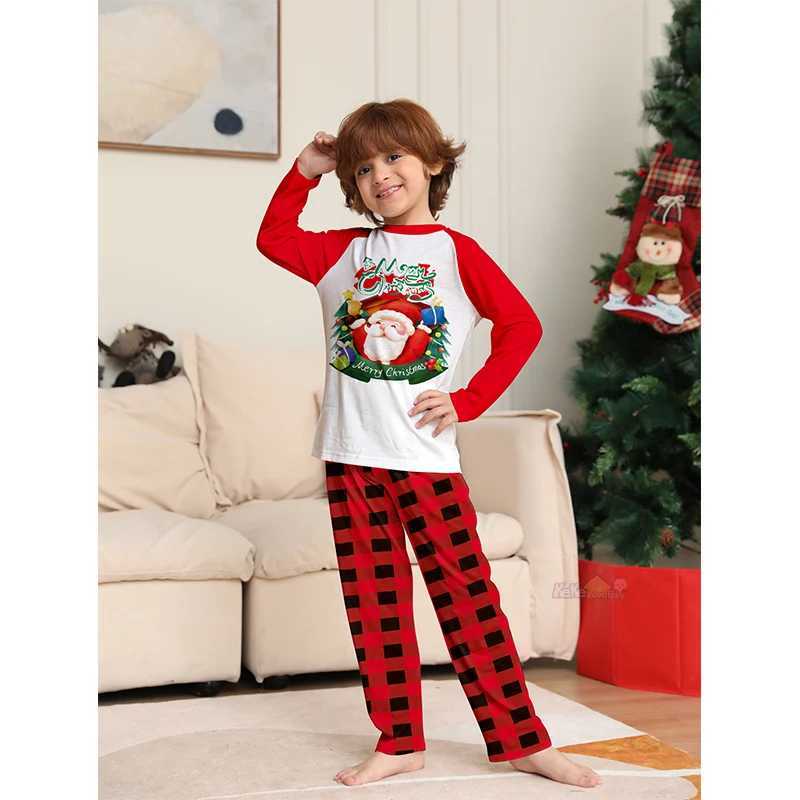2025 Christmas Pajamas Match Family Clothing Adult Childrens News Christmas Pajama Set Baby Diapers Casual Pajamas Family Appearance W241008