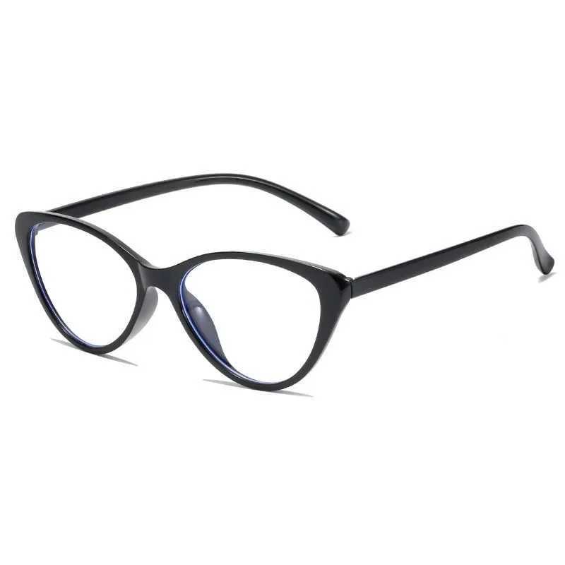 Y2K Cat Eye Triangle Frame Anti-Blue Light Glasses Classic Men Women Reading Eyewear Retro Triangle Frame Transparent EyeglassesX241008