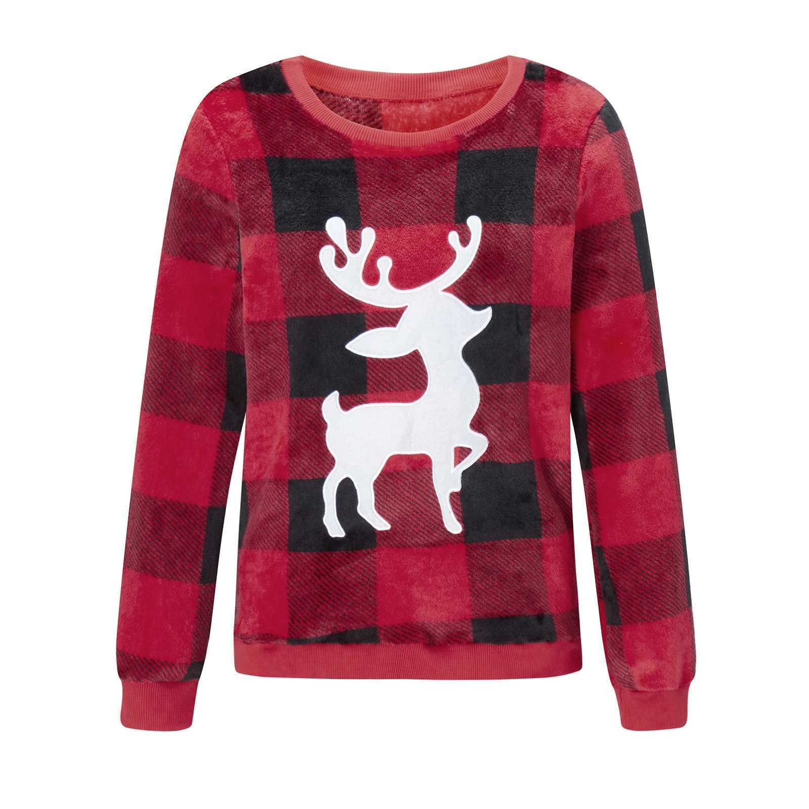 Matching knitted sweater for autumn and winter 2024 suitable for families Christmas boys long sleeved warm knit Christmas look casual top W241008
