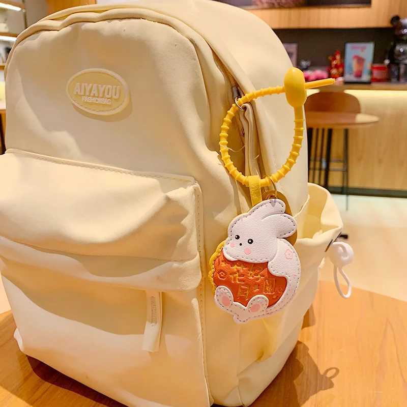 Pu Leather Simulation Rabbit Mid Autumn Festival Mooncake Keychain Chinese Style Mid Autumn Festival Mooncake Bag PendantX241008