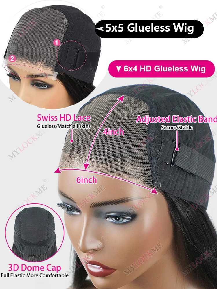 Glueless Wig Human Hair Ready To Wear Body Wave 13x4 Lace Front 6x4 Closure Wig Preplucked Melt Skins Pre Bleached KnotsXJ241008