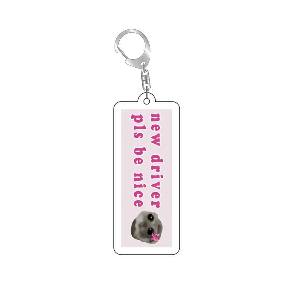 Acrylic Pink Bow Cute Sand Hamster Key Chain Keychains Ring Funny Pendant For Bag Accessories Jewelry Fans Gift Photo DecorationX241008