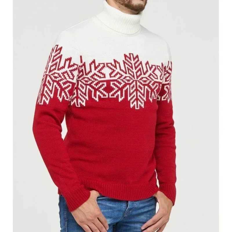 Christmas Family Appearance 2024 New Boys and Girls Turtle Neck Pullflower Sweater Womens Knitted Dress Soft Thick One Piece Knitted W241008