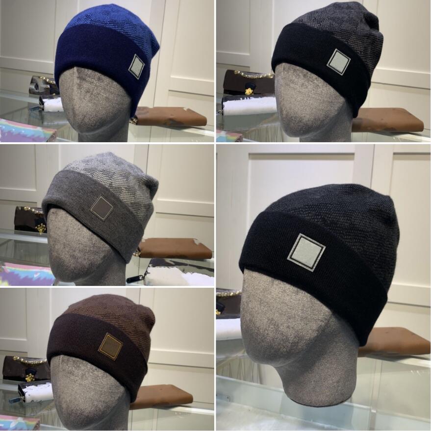 10A+ Plaid Designer Beanie Designer Hats for Men Women Knitted Bonnets Winter Hat Fall Thermal Skull Cap Casual Travel Classical Luxury Beanies Grey Black Keep Warm 02