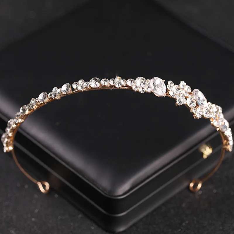 1 piece of Rhinestone headband crown bridal accessory exquisite and elegant headband for womens headwear W241007