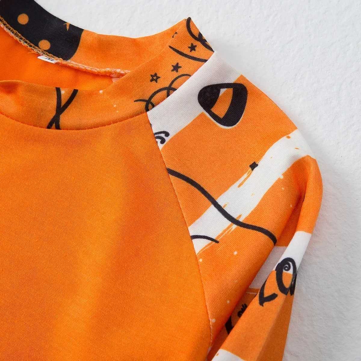 New Halloween Matching Outfits Pajamas Front Blank Parent-child Clothing Set Soft Cute 2 Pieces Suit Sleepwear Family LookXJ241008
