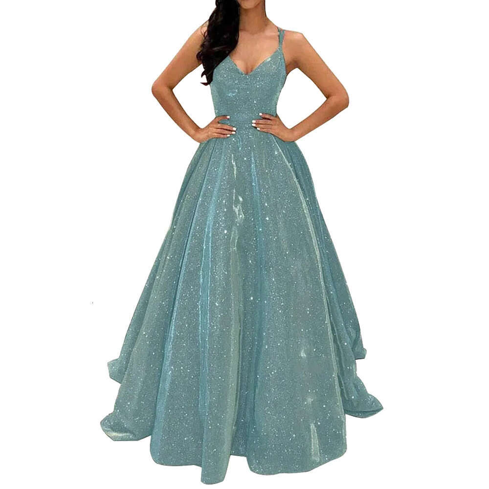 Solid Color Sequi High Quality Backless Women Dress Sexy Adjustable Straps Elevated Pretty Brithday Party Evening Prom Dresses
