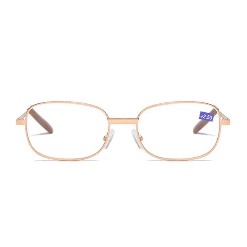 Square Frame Elderly Reading Glasses Portable Classic Metal Presbyopia Spectacles for Men Women Hyperopia Eyewear EyeglassesX241008