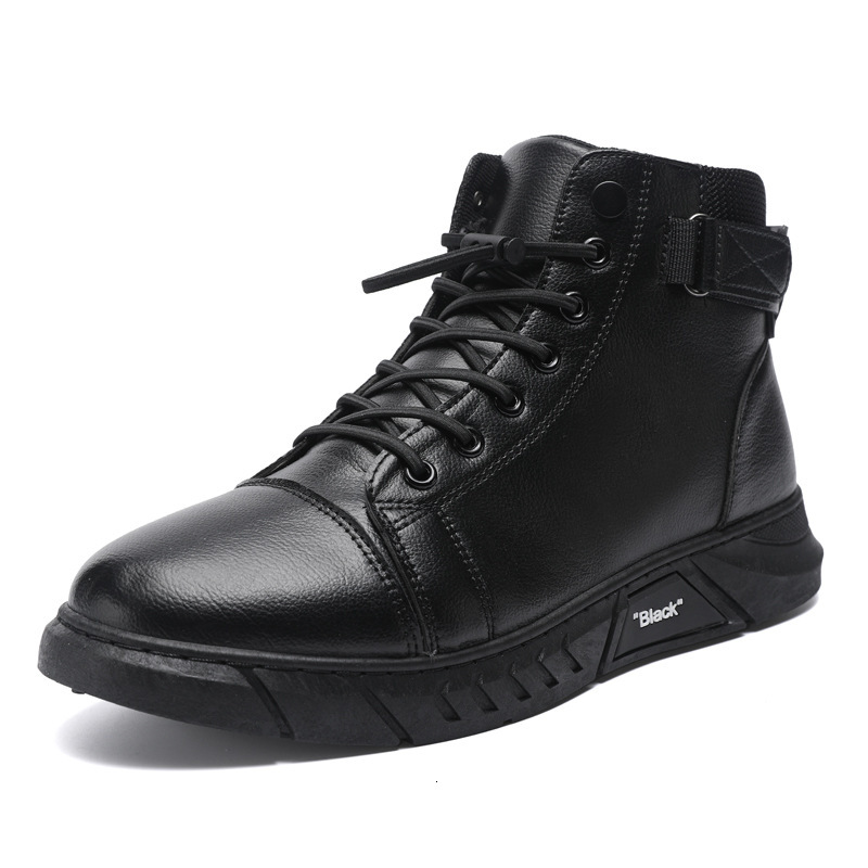 Free shipping designer shoes men's winter boys' campus oversized sports shoes fashion trend short boots casual work shoes mid top Martin boo