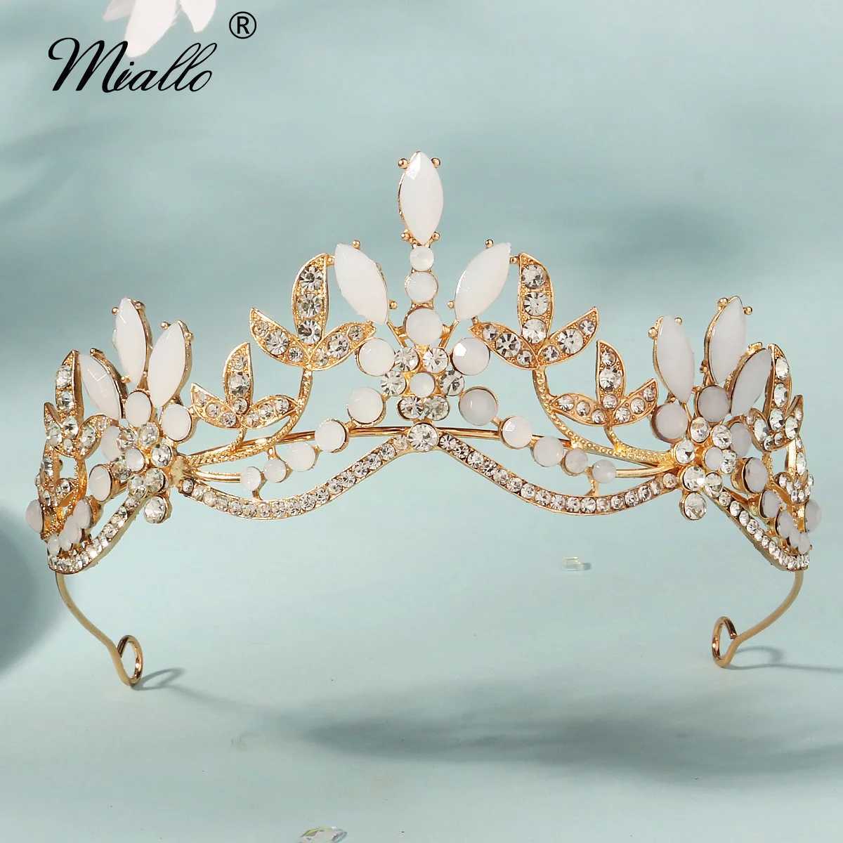 Miaolo Fashion Alloy Crystal Princess Crown Party Jewelry Hair Accessories Luxury Metal Hair Band Wedding Bridal Headwear W241007