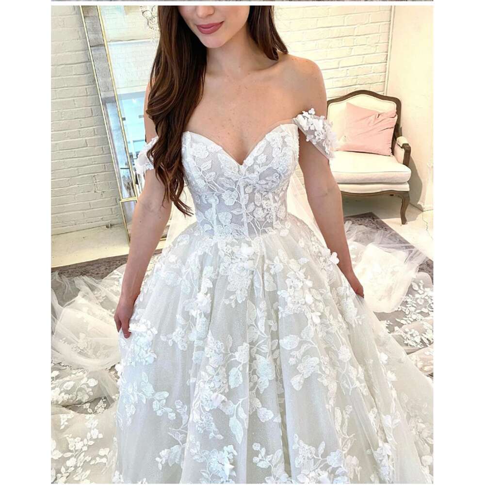 Exquisite Wedding Dress Vestidos De Novias 2024 Off Shoulder or Length Chapel Train Pure White Sweetheart Pretty