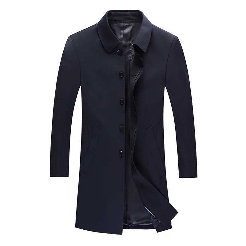Autumn and Winter Mens Trench Jacket Business Fashion Casual Mens Jacket Ultra Thin Comfortable Warm Windproof Top Trend Street Jacket New W241007