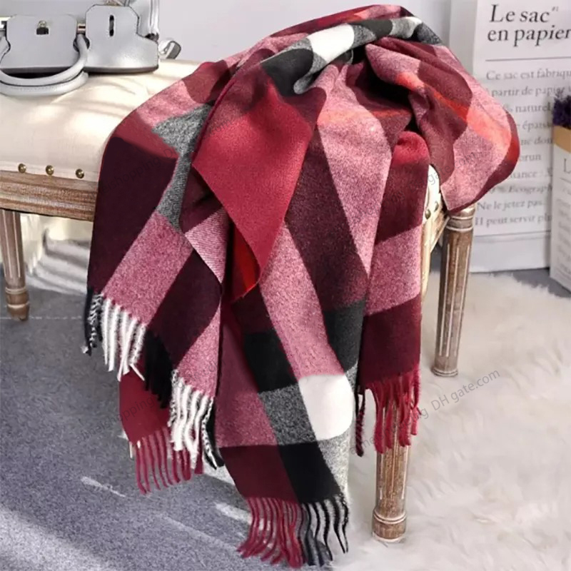 men classic long qualityHeadband Big Designer printed Shawls women and scarf go Check Scarf Winter cashmere fashion Plaid qualityHeadb
